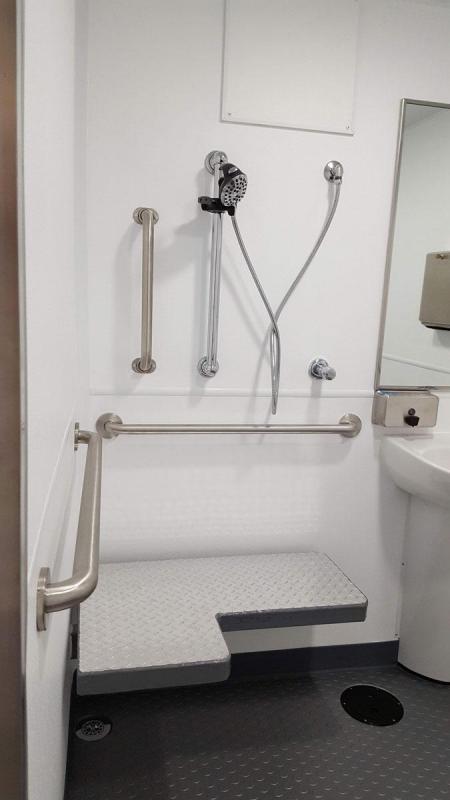ADA Complaint Restoom & Shower Trailer Combo Shower