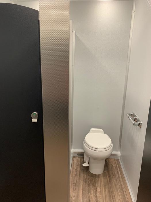 10 Station Standard Restroom Trailer Rental Interior